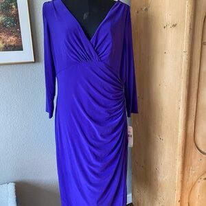 Lauren Ralph Lauren Vibrant Blue Long Sleeve Dress